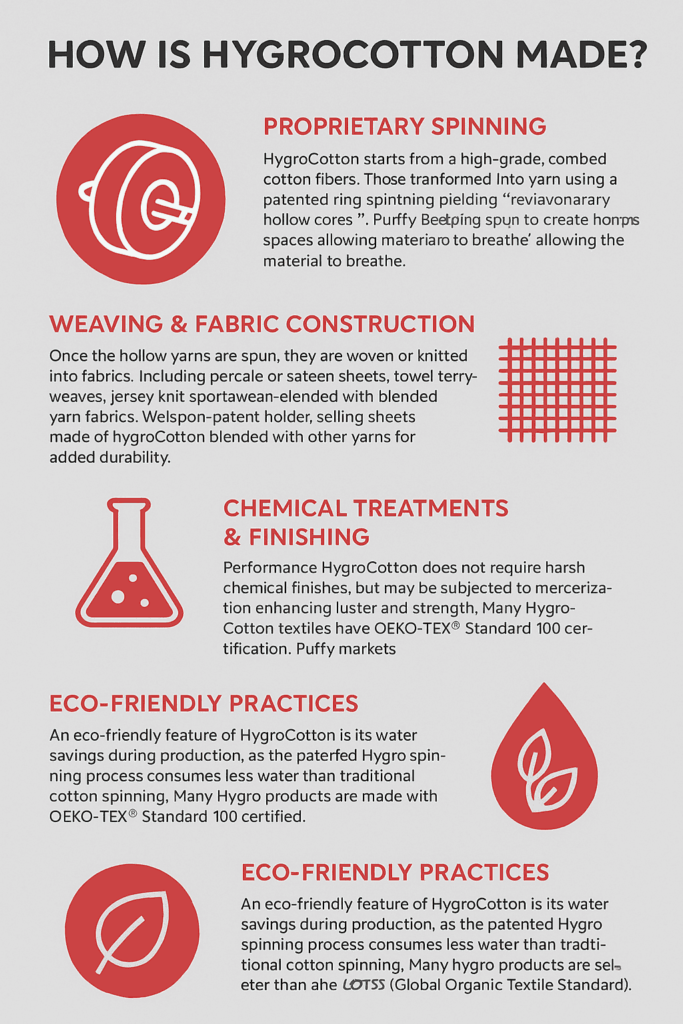 Manufacturing process of Hygro cotton