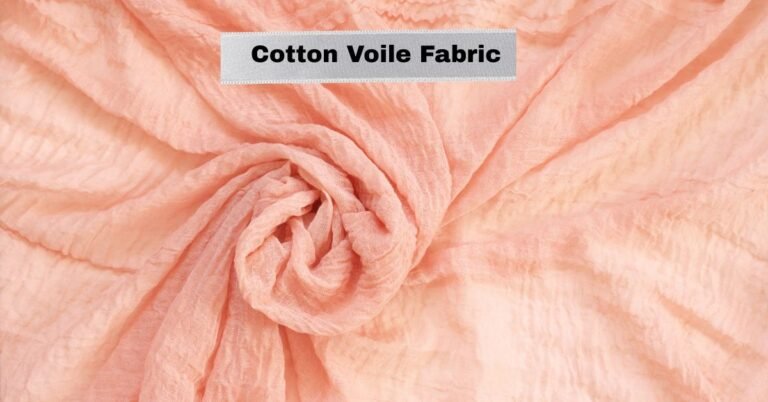 Close-up image showing the soft, sheer texture to explain what is cotton voile fabric.