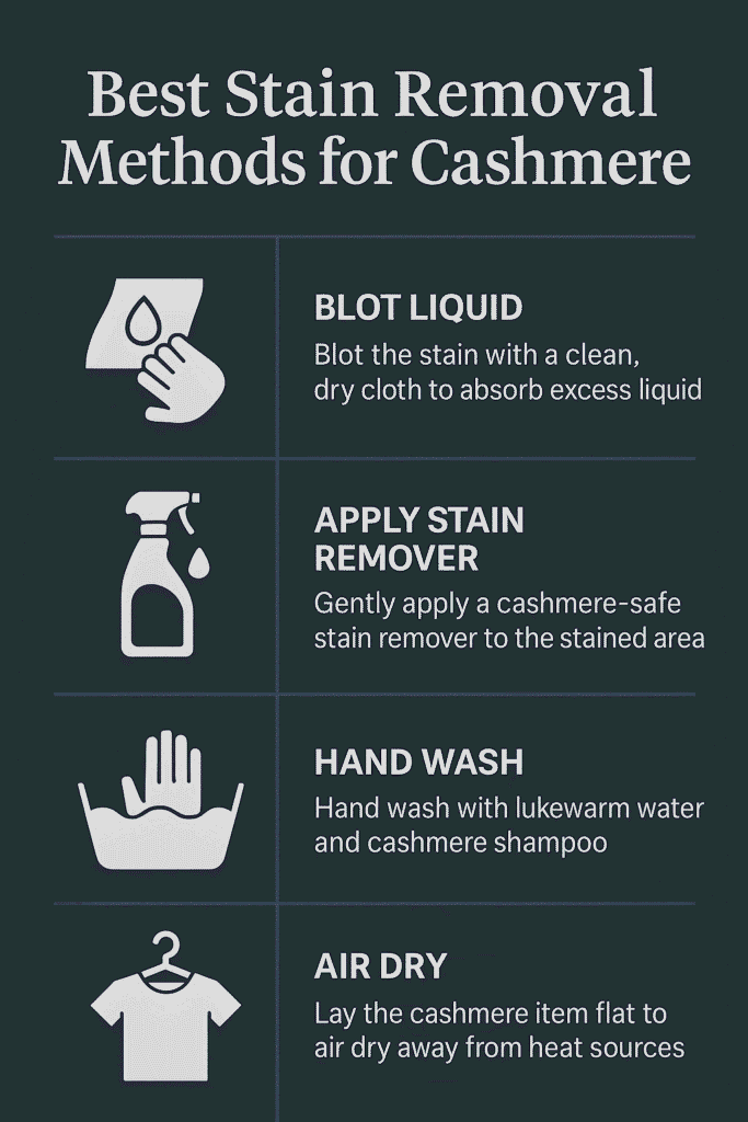 Step-by-step guide for removing stains from cashmere