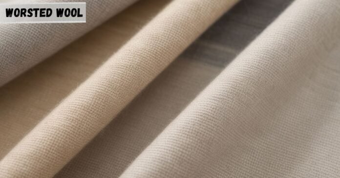 Close-up of worsted wool fabric showcasing smooth texture. What is worsted wool?