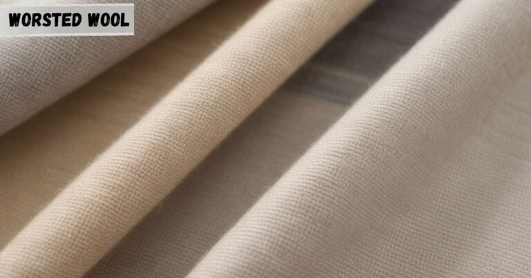 Close-up of worsted wool fabric showcasing smooth texture. What is worsted wool?