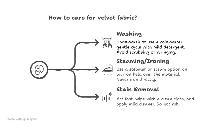 How to care for velvet fabric?