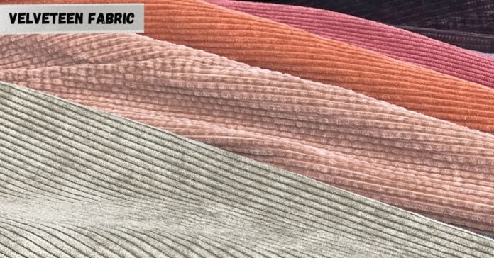 What is velveteen fabric? Close-up of different colored velveteen fabric textures.