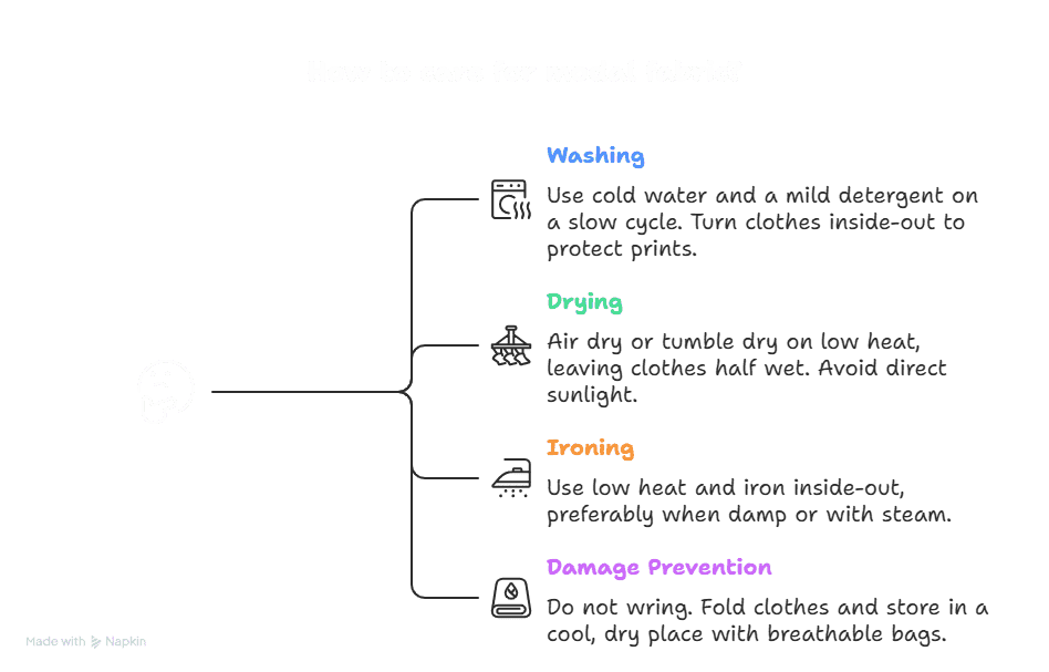 Care tips for modal fabric