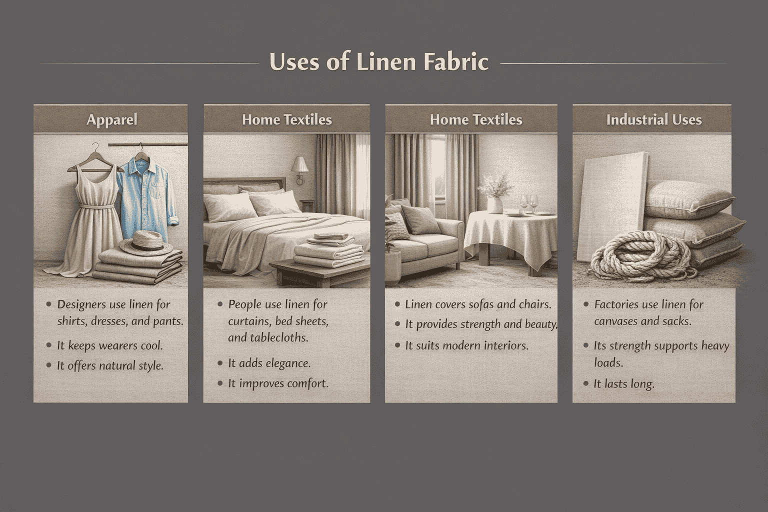 Uses of linen fabric 