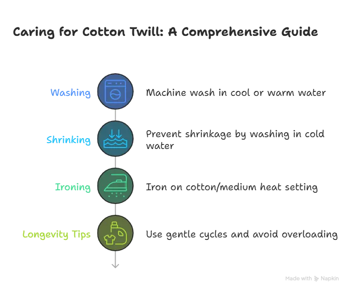 Care and Maintenance tips for cotton twill fabric