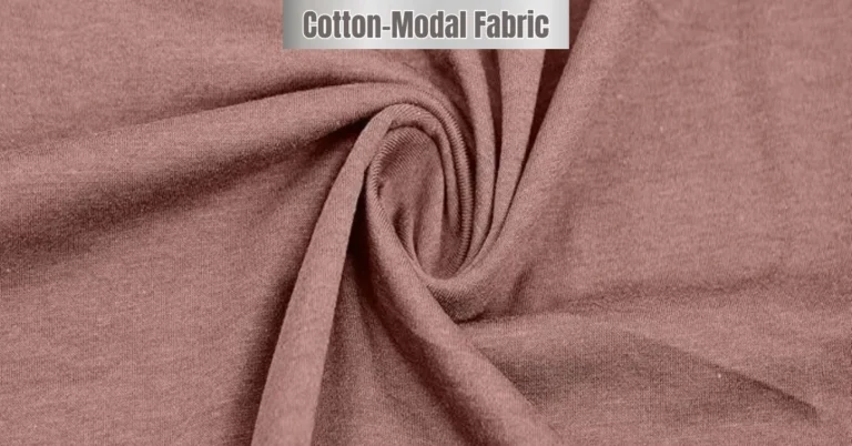 Close-up texture image explaining What is Cotton-Modal Fabric? with soft blended fibers and smooth drape