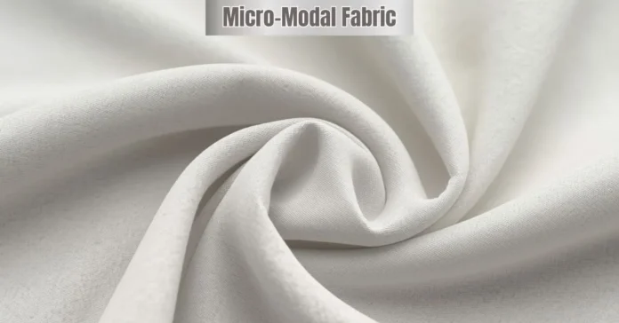 Close-up swirl texture showing what is Micromodal Fabric? and its smooth, ultra-soft surface.