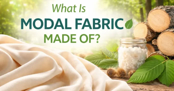 Modal fabric made from beech tree pulp with soft texture and natural elements