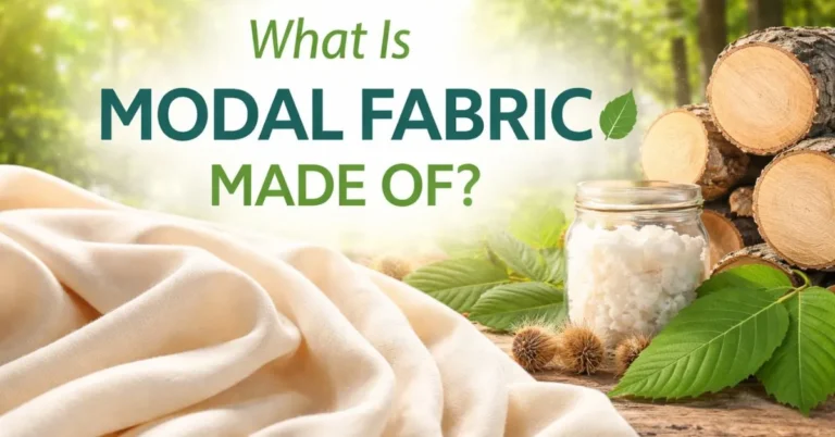 Modal fabric made from beech tree pulp with soft texture and natural elements