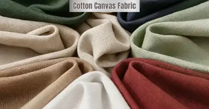 what is cotton canvas fabric texture in different colors and weave patterns