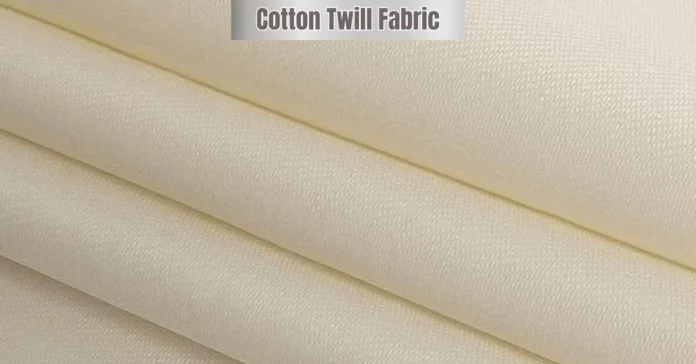 Close-up texture showing diagonal weave to explain what is cotton twill fabric?
