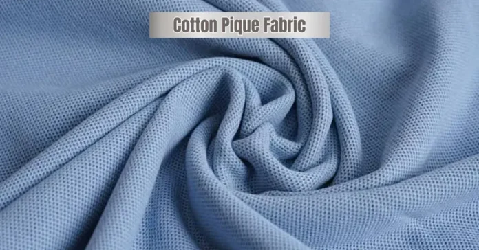 cotton pique fabric texture close up showing breathable waffle knit pattern