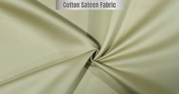 Close-up of smooth and glossy cotton sateen fabric texture