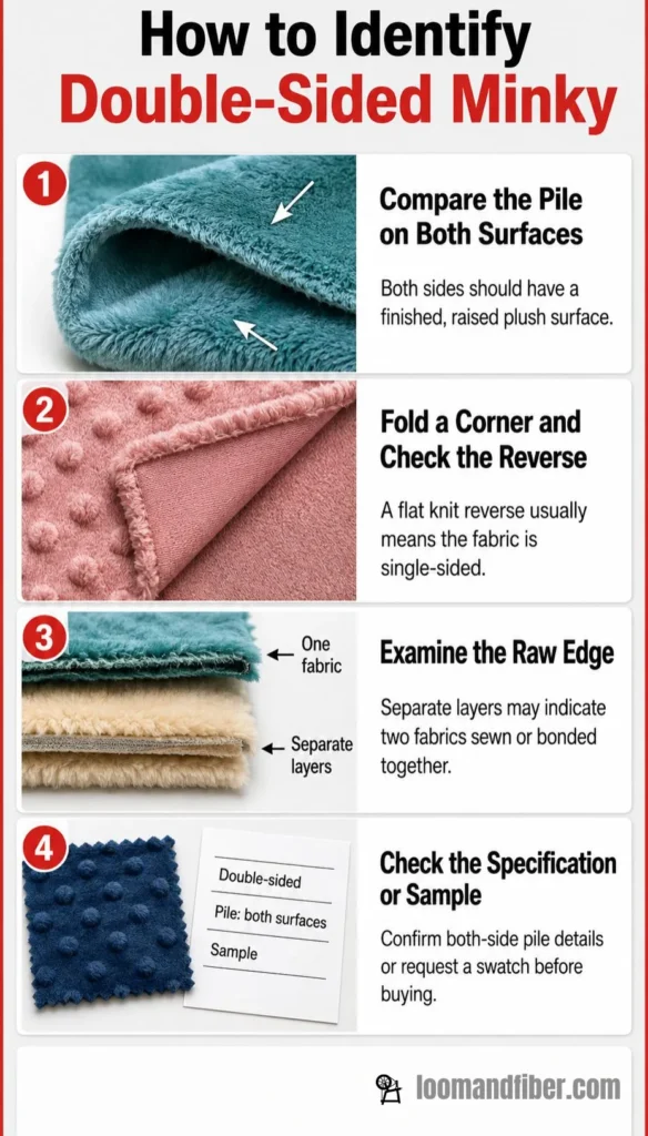 Four checks for identifying genuine double-sided minky fabric