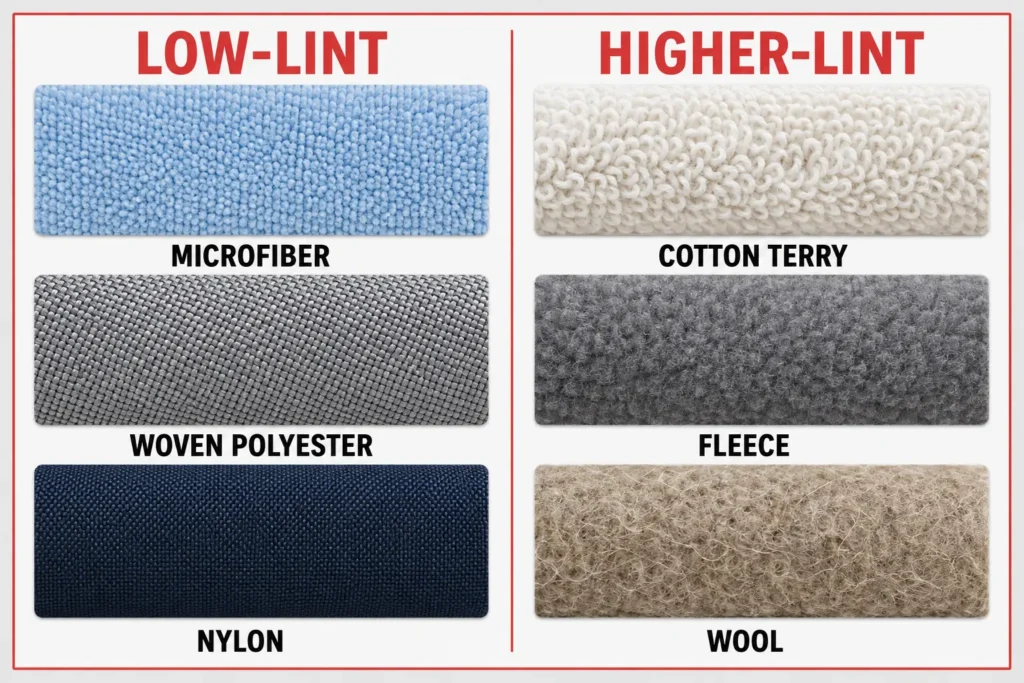Microfiber, polyester and nylon compared with cotton terry, fleece and wool