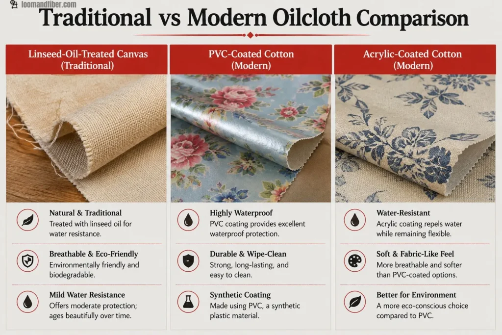 Comparison of linseed-oil-treated canvas, PVC-coated cotton, and acrylic-coated cotton