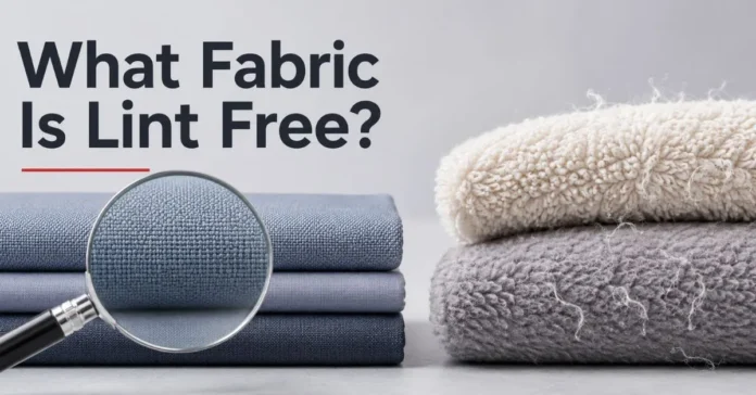 Low-lint microfiber compared with lint-producing cotton and fleece fabrics
