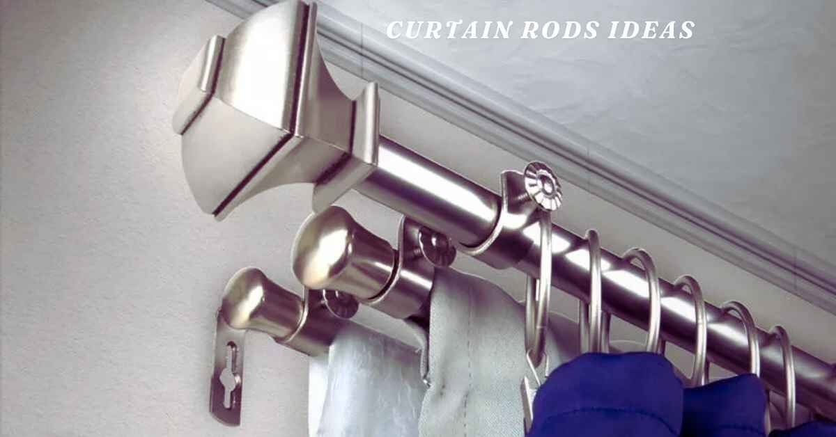 Stylish curtain rods enhancing the retro feel of a modern home interior.