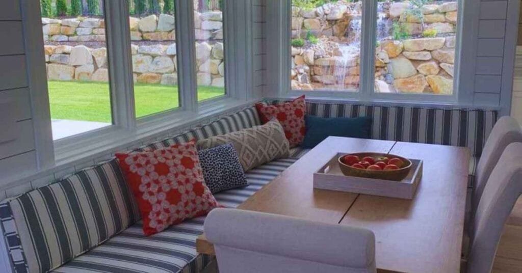 Banquette cushions are a source of relaxation and comfort if used in kitchens.