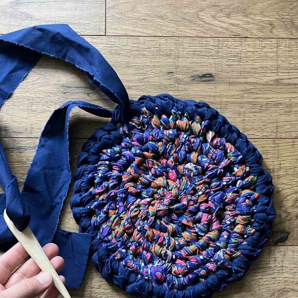 Durable oval rag rugs with a thick weave.