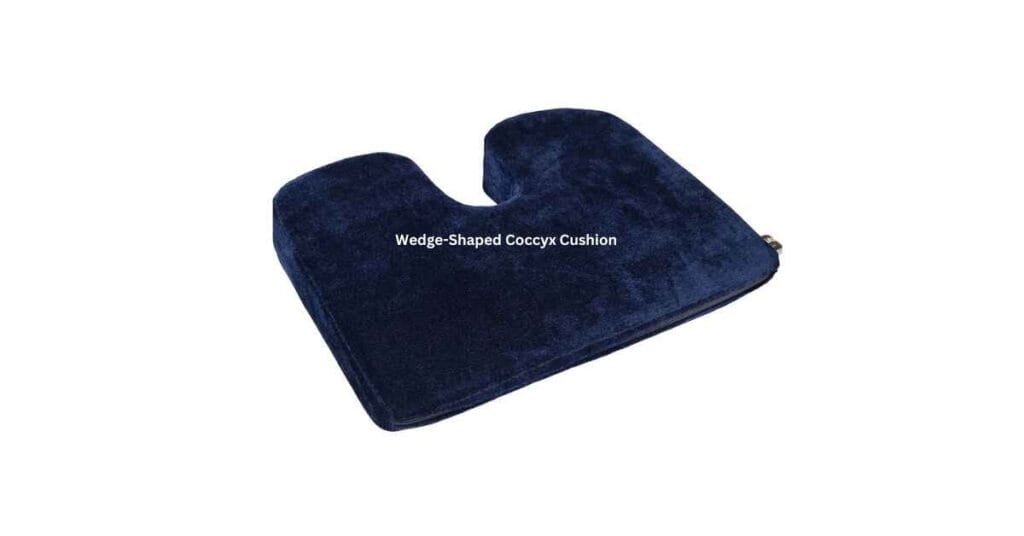 Angled wedge cushion promoting better posture and spinal alignment.