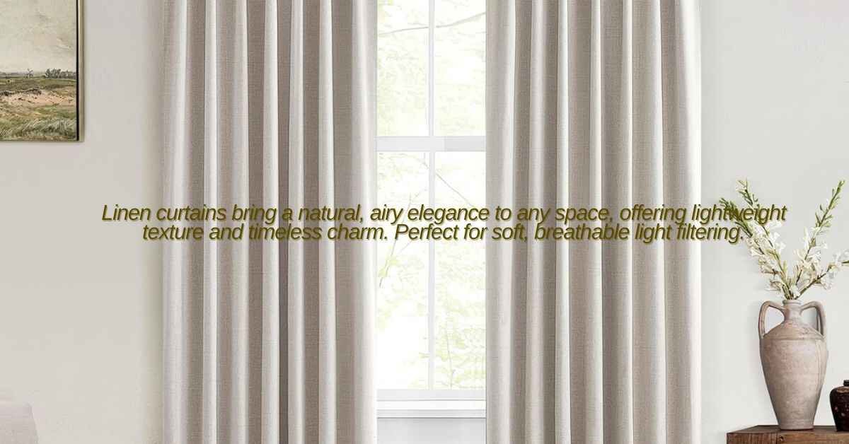 Linen curtains showcasing natural style and timeless elegance in a minimalist living room setting.