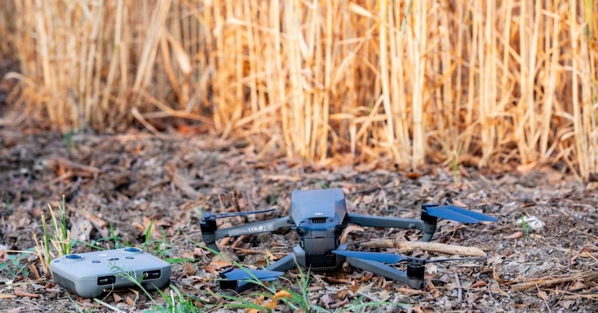 Agricultural drone and remote controller prepared for field surveying and precision farming operations